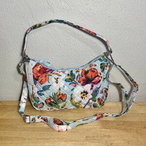 Vera Bradley Frannie Crescent Crossbody in Sea Air Floral NWT